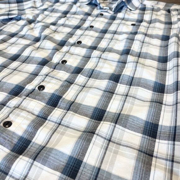 KUHL Shirt Mens Medium Plaid Short Sleeve Button Up Tapered Fit Hiking - Picture 4 of 9